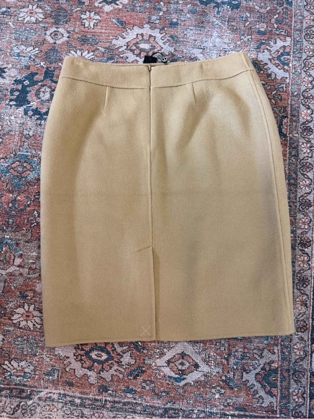 NWT Talbots camel Wool Blend knee length pencil skirt size 10P - Picture 2 of 4